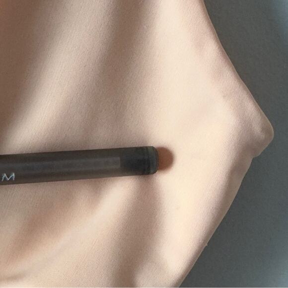 Lulus Triangle Bikini Top Light Orange Orange Stretch ruched light support swim - Picture 6 of 10